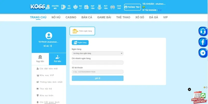 Rút tiền ko66